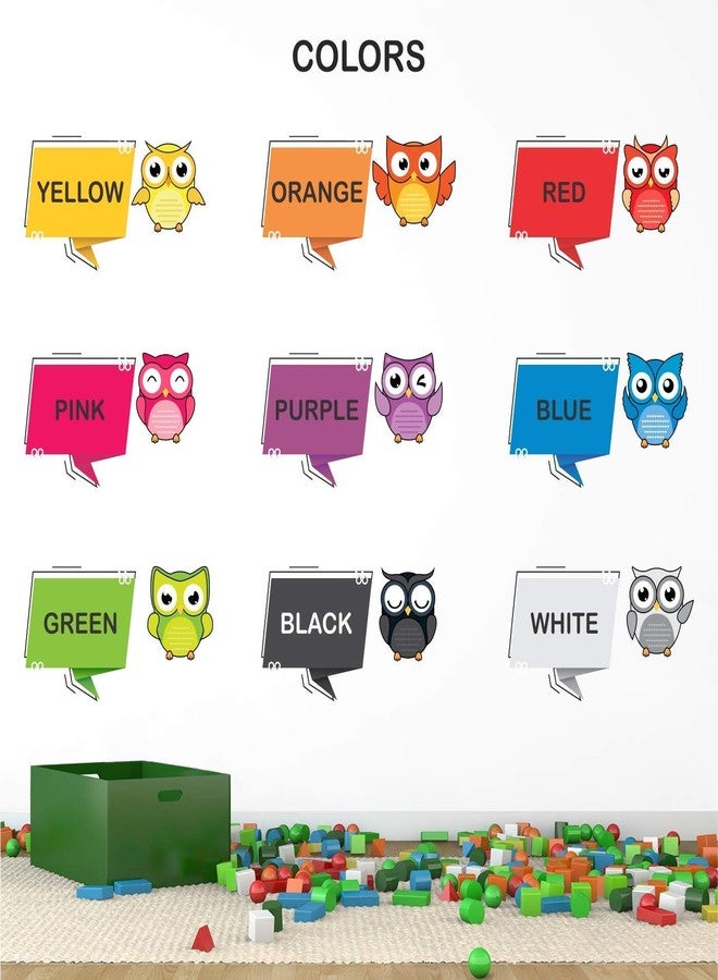 BYTE SHOP متجر بايت "ألوان - أسماء - لطيف - طيور - طفل - أطفال - تعلم - تعليم - حضانة - روضة أطفال - روضة أطفال إبداعية - ملونة - ملصق حائط" - (متعدد الألوان، فينيل - 115 سم × 85 سم) - Image 2