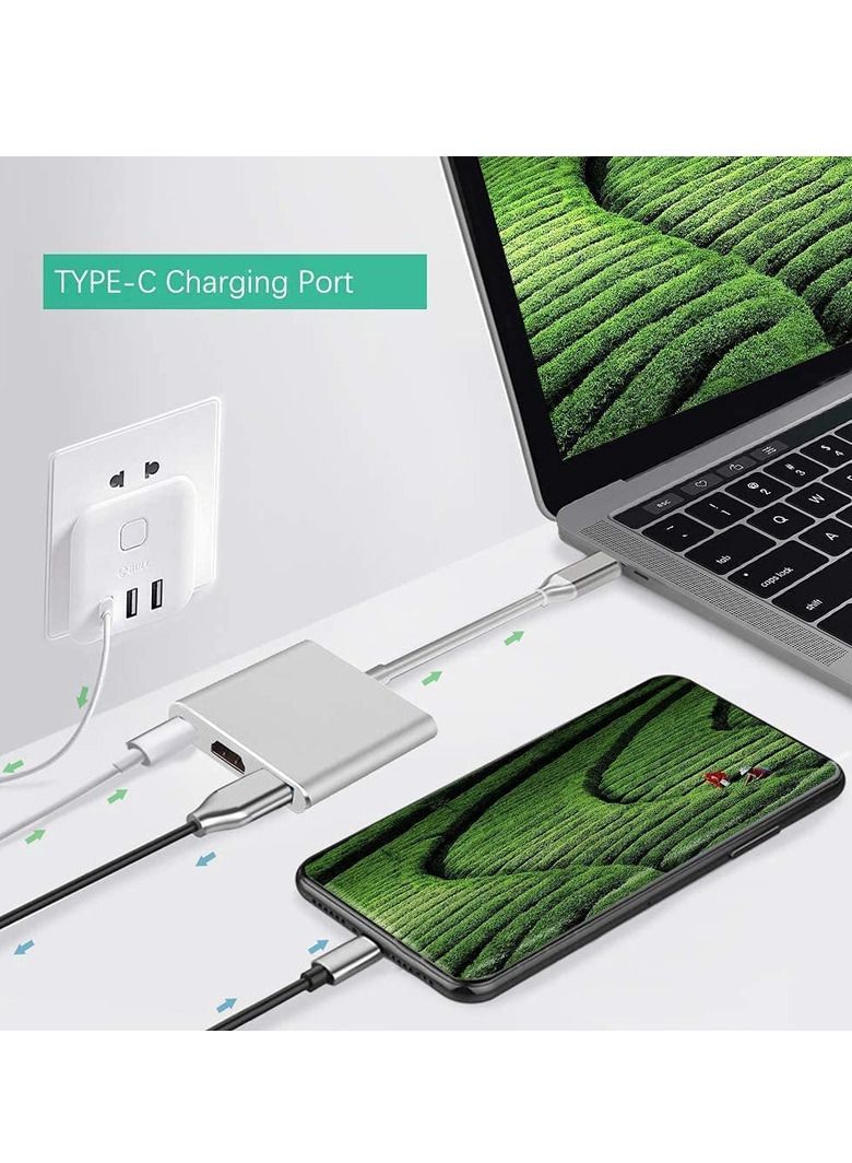 محول USB من النوع C إلى HDMI 4K USB 3.0 قياسي PD 3 في 1 - Image 3