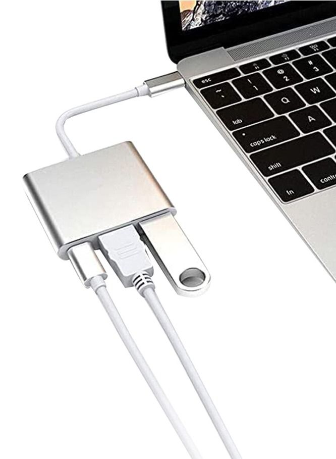 محول USB من النوع C إلى HDMI 4K USB 3.0 قياسي PD 3 في 1 - Image 2