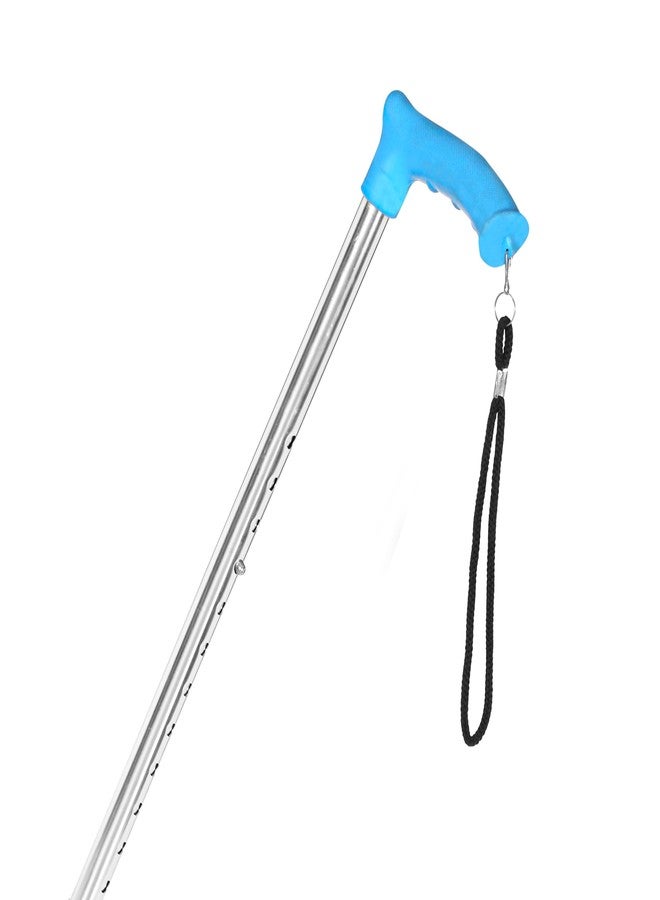 PHYSIQO Aluminium Men/Women/Old People Walking Stick | for Elderly & Those Physically Challenged |Lightweight | Height Adjustable Walking Stick with 3 Legs Base Plastic Design 11 - Image 3
