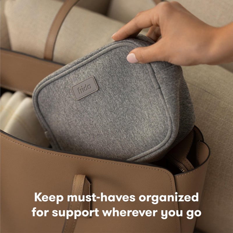 Frida Mom Breastfeeding Survival Kit for Nursing Moms, Reusable Hot+Cold Breast Relief Packs, Hydrogel Nipple Pads, Cracked Nipple Saline Spray, Nipple Balm, Nursing Pads, 13 Piece Gift Set - Image 5