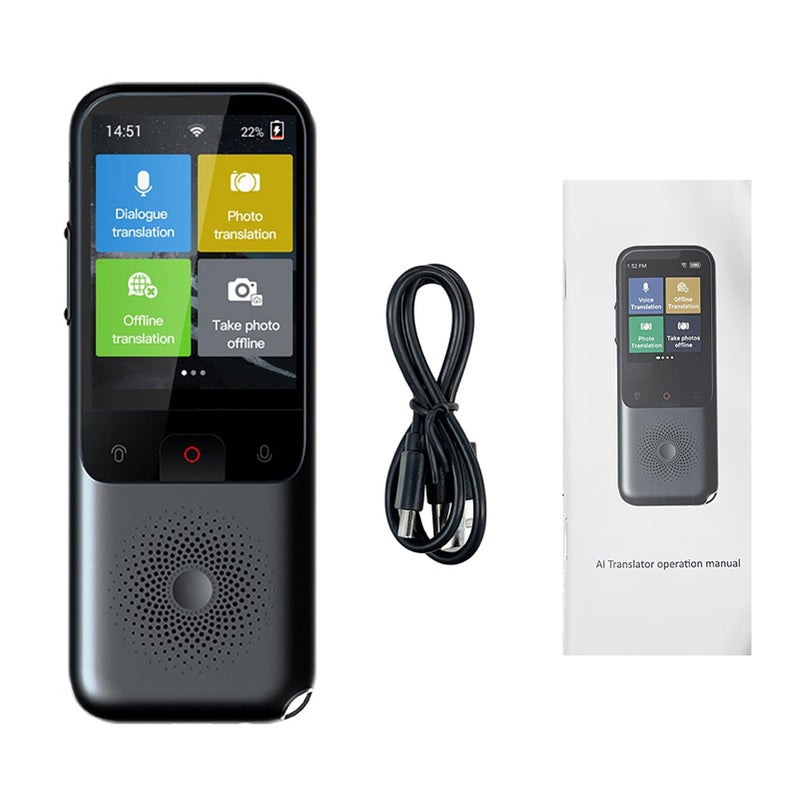 Portable Language Translator Device 138 Languages Online 17 Offline Voice Recording - Image 2