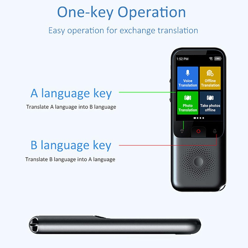 Portable Language Translator Device 138 Languages Online 17 Offline Voice Recording - Image 3