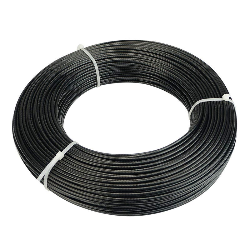 SB CHAVAN SB CHAVAN Gym Wire Rope Material PU Polyurethane Coated Black Color Cable Inside Steel 8 MM Thickness 40 Mtrs - Image 2