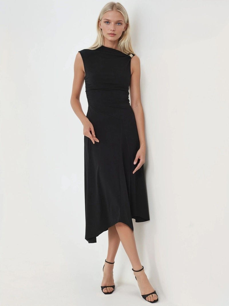 BUSEM Accessory Detailed Asymmetrical Midi Dress - Image 4