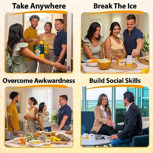 TALKING POINT CARDS 200 Icebreaker Conversation Cards - Improve Your Small Talk & Make Deep Connections - Perfect for Parties, Gatherings & More - Always Have Something to Say - Discuss Fun Questions & Interesting Topics - Image 5