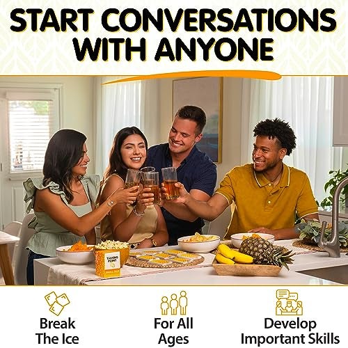 TALKING POINT CARDS 200 Icebreaker Conversation Cards - Improve Your Small Talk & Make Deep Connections - Perfect for Parties, Gatherings & More - Always Have Something to Say - Discuss Fun Questions & Interesting Topics - Image 2
