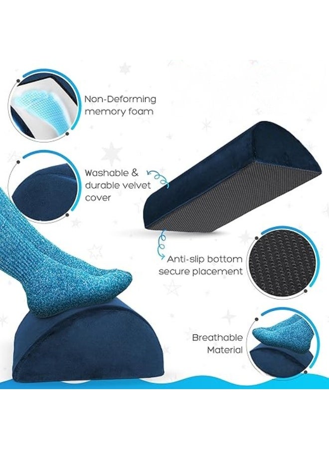 مسند قدم من الفوم المرن – مريح وعملي للاستخدام تحت المكتب – مثالي للعمل والألعاب والاستخدام اليومي - Image 3