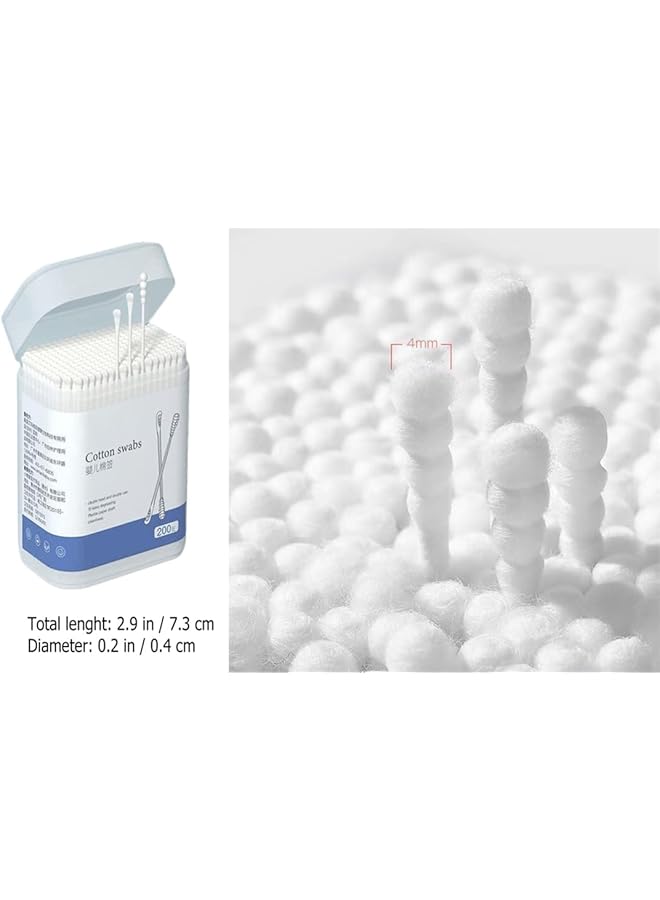 KWSLIN 400 Pack Cotton Buds Ear Cleaning Sticks Ear Spoon Head Unique Design Biodegradable Baby Cotton Buds Kids Safety Swabs Applicator For Ear Clean Supple And Comfortable - Image 4