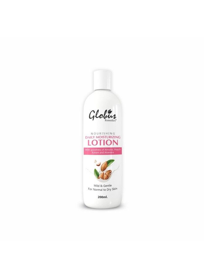 Globus Remedies Nourishing & Daily Moisturizing Body Lotion For Silky Smooth Skin With Goodness Of Almond Aloe Vera & Peach & Kokum Butter 200Ml - Image 1
