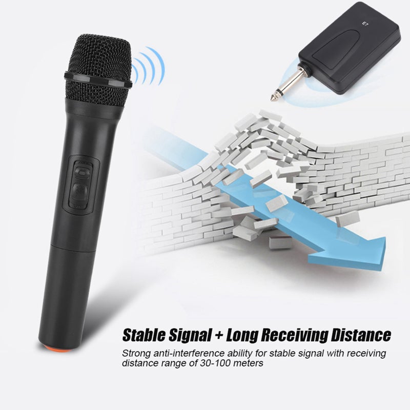 Universal VHF Wireless Handheld Microphone with Receiver/Antenna for Karaoke/Business Meeting - Image 5