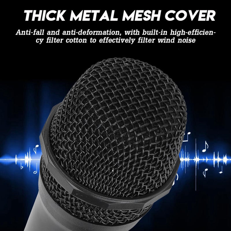 Universal VHF Wireless Handheld Microphone with Receiver/Antenna for Karaoke/Business Meeting - Image 2