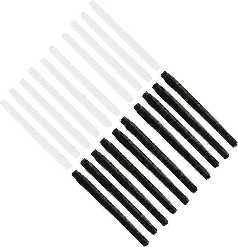 كلاراكو Klarako 10 أزواج من أغطية نظارة طبية للأذن، أكمام تثبيت نظارة طبية مضادة للانزلاق، خطاف أذن، أطراف معابد نظارات من السيليكون، أسود وأبيض - Image 1