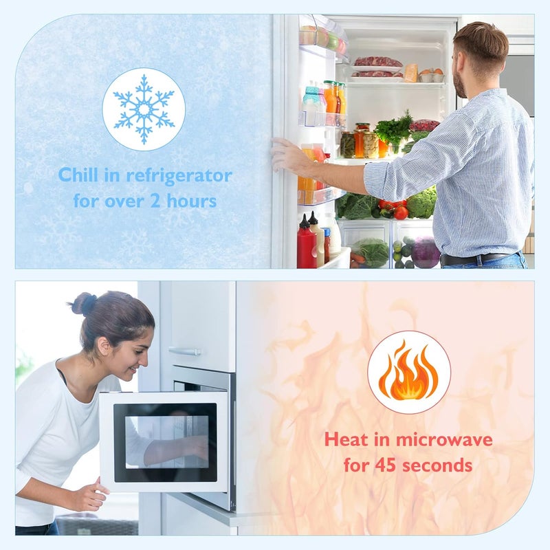 Helthrelife حزمة ثلج للكعب لتخفيف الألم حزمة ثلج جل قابلة لإعادة الاستخدام للعلاج بالحرارة والبرودة لألم الكعب التهاب اللفافة الأخمصية التهاب الأوتار العرقوبية الكعوب المتشققة التواء إصابات رياضية - Image 3