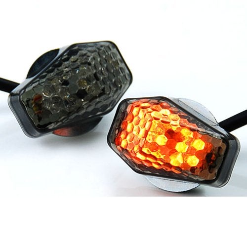 ANZIO 15 Amber LED Flush Mount Smoke Turn Signal Indicator Blinker Light Universal For Motorcycle Sport Street Racing Bike - Image 1