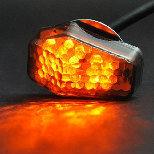 ANZIO 15 Amber LED Flush Mount Smoke Turn Signal Indicator Blinker Light Universal For Motorcycle Sport Street Racing Bike - Image 5