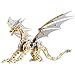 OreilleStar 3D Metal Dragon Puzzle Mechanical Model Building Kit Green and Red Assembly Puzzle for Adults Gift Gold Dragon - Image 2