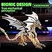 OreilleStar 3D Metal Dragon Puzzle Mechanical Model Building Kit Green and Red Assembly Puzzle for Adults Gift Gold Dragon - Image 4