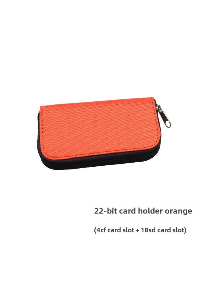 Generic Kf Slr Camera Micro Single Card/card Memory Card Mobile Phone Card Digital Storage Finishing Bag Set-Body Color:22-bit Card Holder Orange  - Image 1