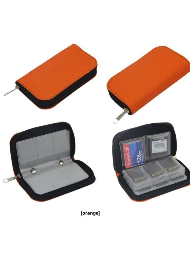 Generic Kf Slr Camera Micro Single Card/card Memory Card Mobile Phone Card Digital Storage Finishing Bag Set-Body Color:22-bit Card Holder Orange  - Image 5