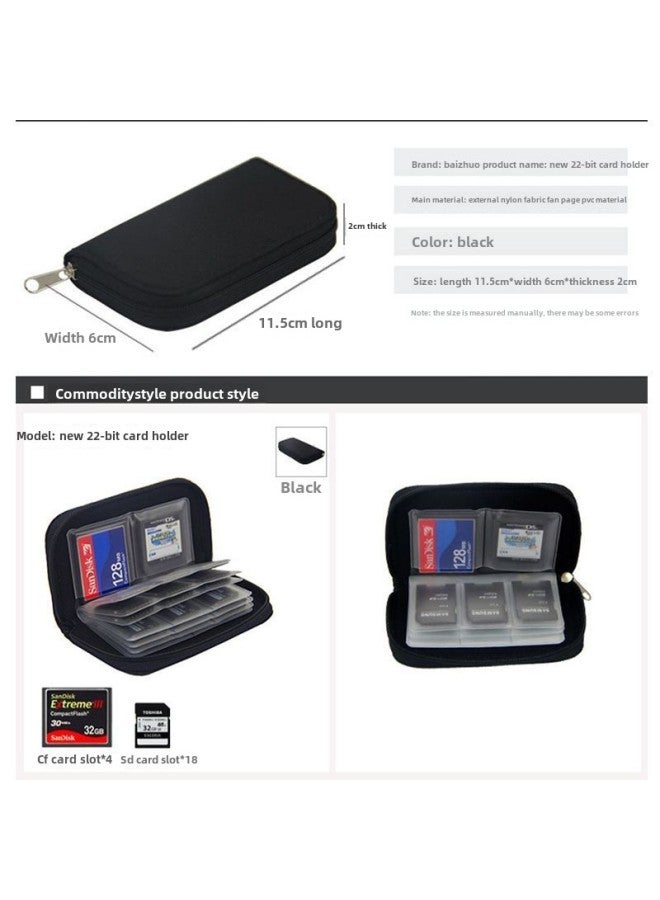 Generic Kf Slr Camera Micro Single Card/card Memory Card Mobile Phone Card Digital Storage Finishing Bag Set-Body Color:22-bit Card Holder Orange  - Image 4