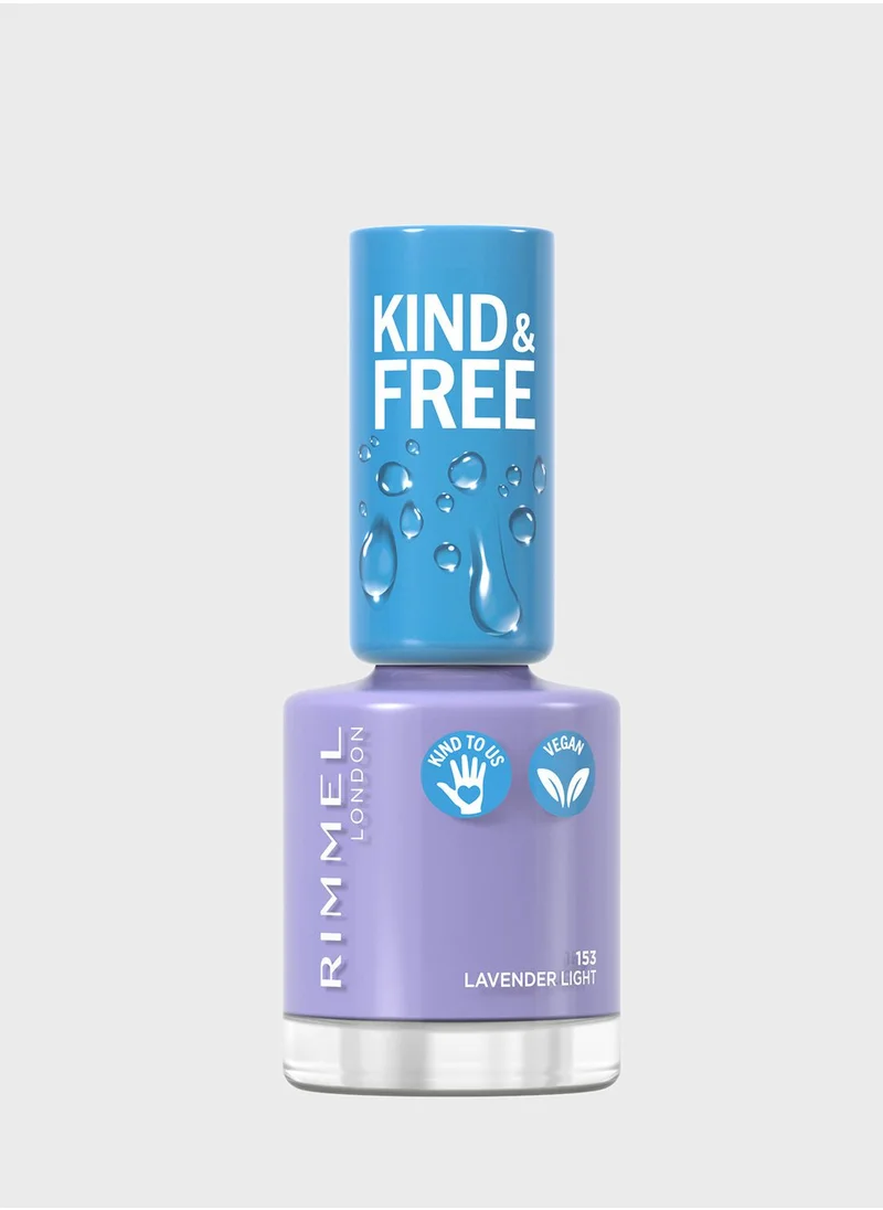 RIMMEL LONDON Rimmel Kind & Free Clean Nail Polish – 153 – Lavender Light, 8ml