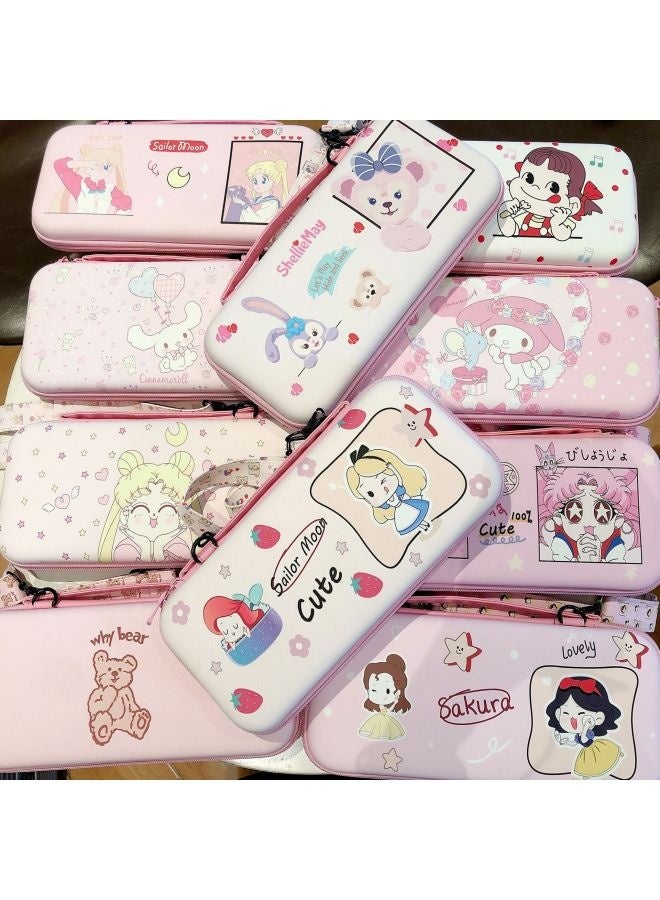 Cartoon Switch Messenger Storage Bag Nintendo Game Machine Crossbody Lanyard Bag Switch Lite Storage Box-Product Color:switch Slung-Alice Mermaid Princess  - Image 2