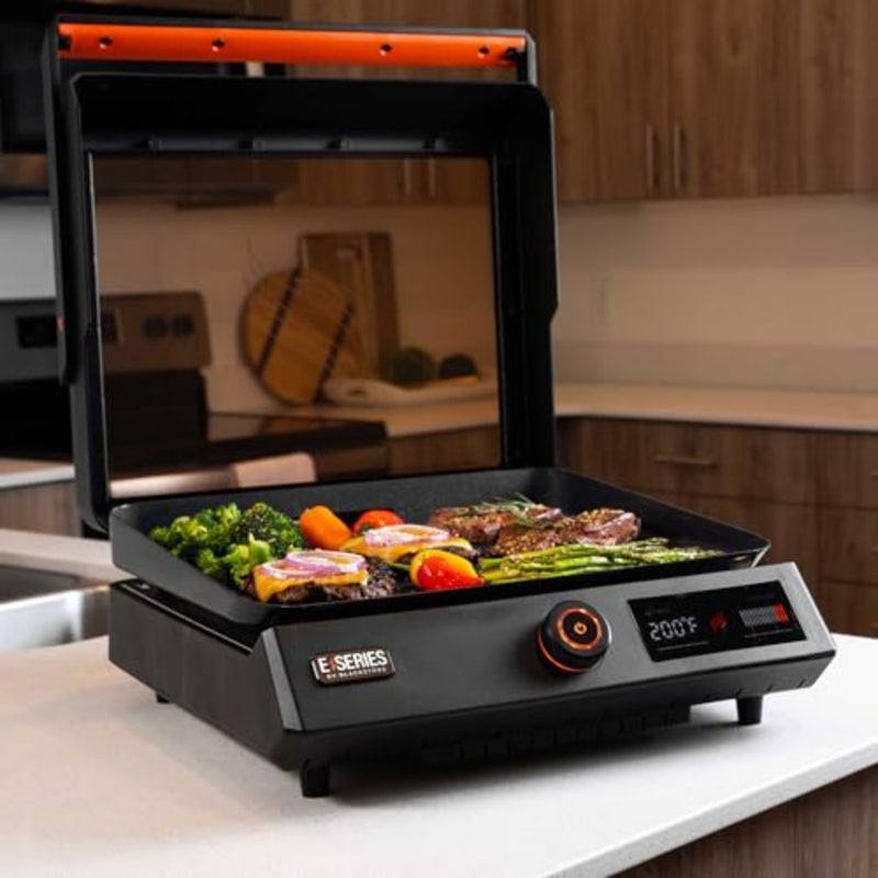 E-SERIES 17-INCH TABLETOP ELECTRIC GRIDDLE WITH NON-STICK COOKING SURFACE AND ADJUSTABLE TEMPERATURE CONTROL - Image 2