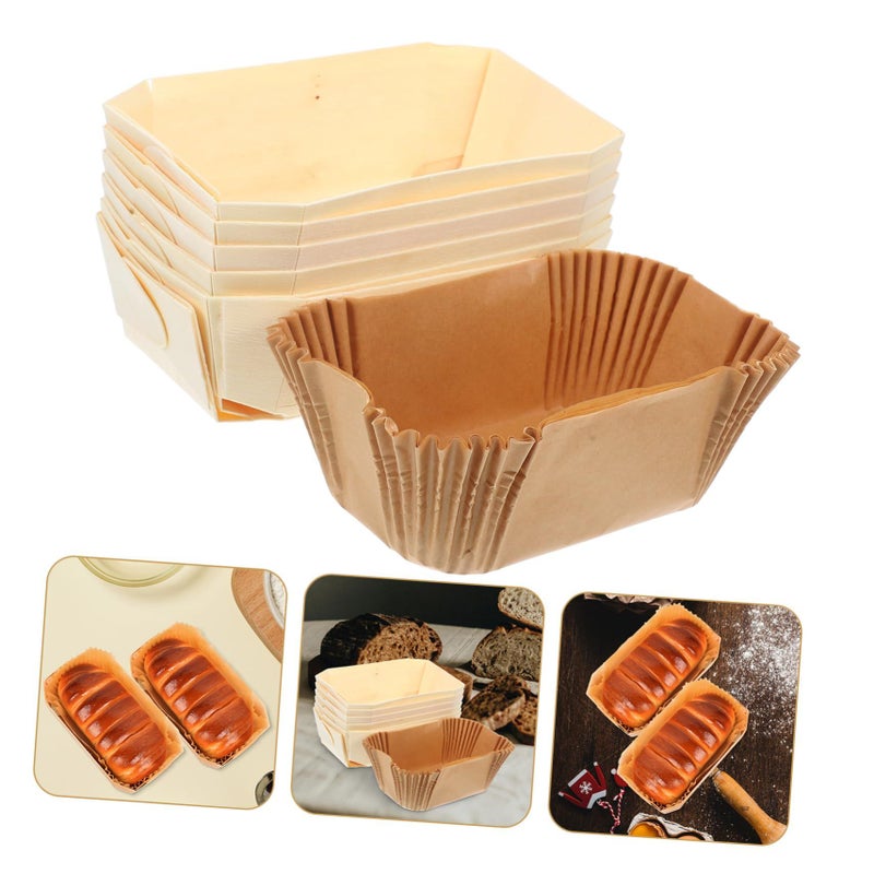 6Pcs Wooden Bread Loaf Pans Non Stick Heat Resistant Baking Mold for Homemade Toast and Cake - Image 4