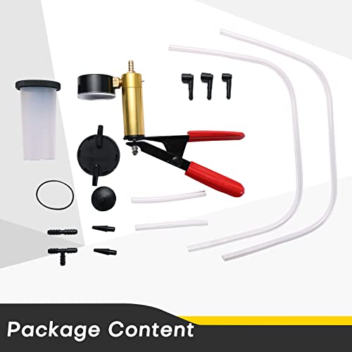 Acymner Brake Bleeder Kit with Handheld Vacuum Pump | 16PCS Brake and Clutch Bleeding System with Gauge Adapters, Automotive Brake Fluid Bleeding Set for Bike,Motorcycle, Car,Truck - Image 2