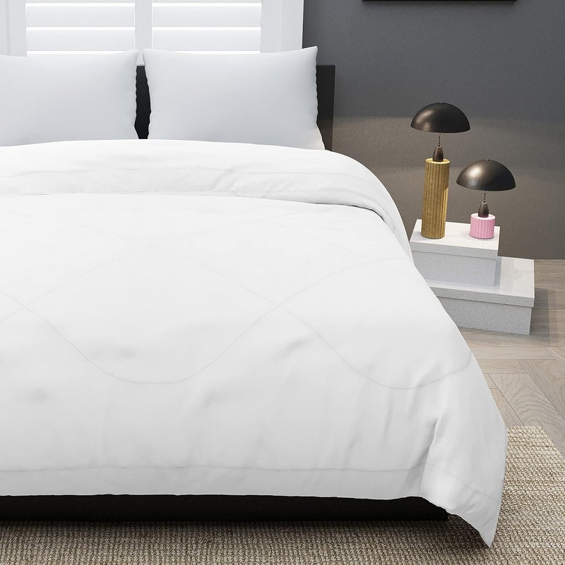 KEA KEA Microfibre Reversible Single Bed ComforterDuvet for All WeatherWhite 250 GSMComforter Single  - Image 5