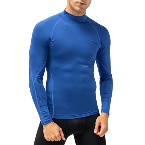 SPVISE Blue Compression Shirts Men Spandex Athletic Workout Running TShirts Performance Baselayer Undershirt Long Sleeve - Image 3