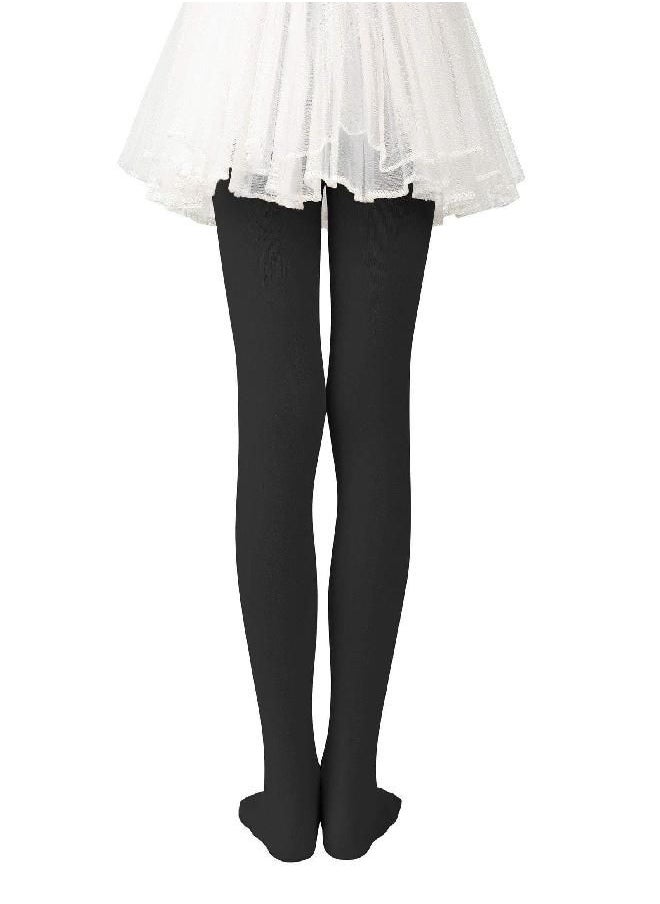 American Trends Girls Ballet Dance Tights for Toddler Baby Soft Athletic Leggings Infant Elastic Dance Tights for Girls Black 1-3T 