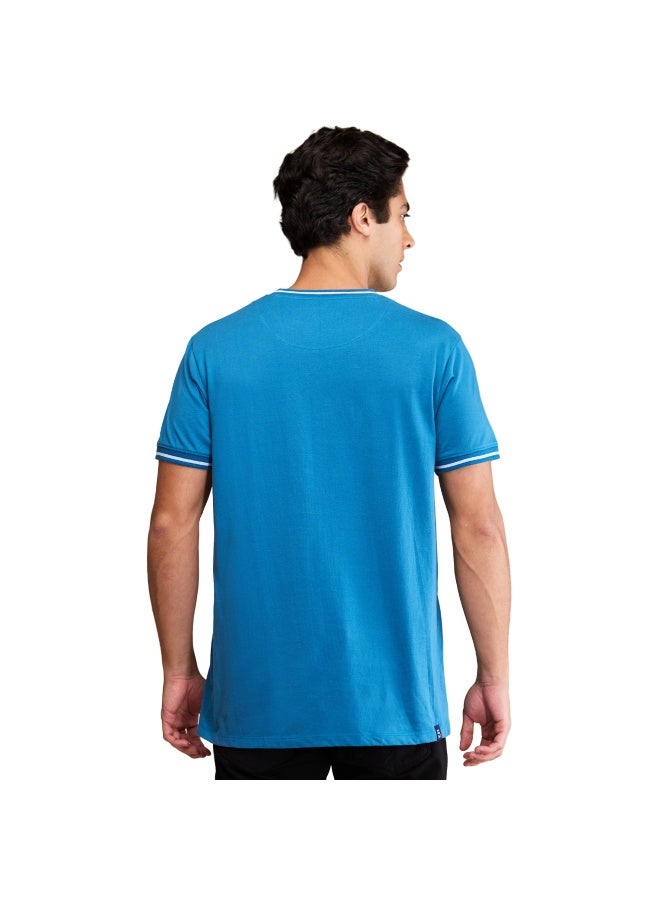 Being Human تي شيرت رجالي أزرق بياقة دائرية وأكمام قصيرة - Image 3