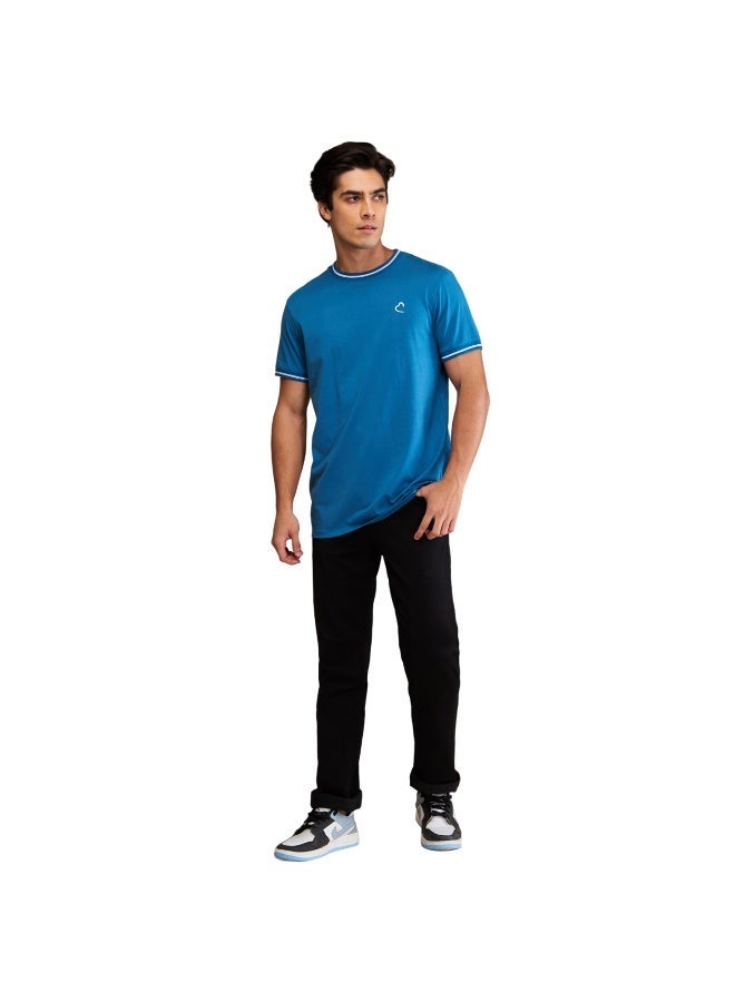 Being Human Mens Blue Round Neck Short Sleeve T-Shirt - Image 2