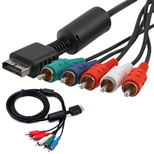 Cuziss Premium High Resolution AV Cable 3 Analog AV Multi Out to Component Cable for Playstation 3 PS3, Playstation 2 Ps2 - Image 1