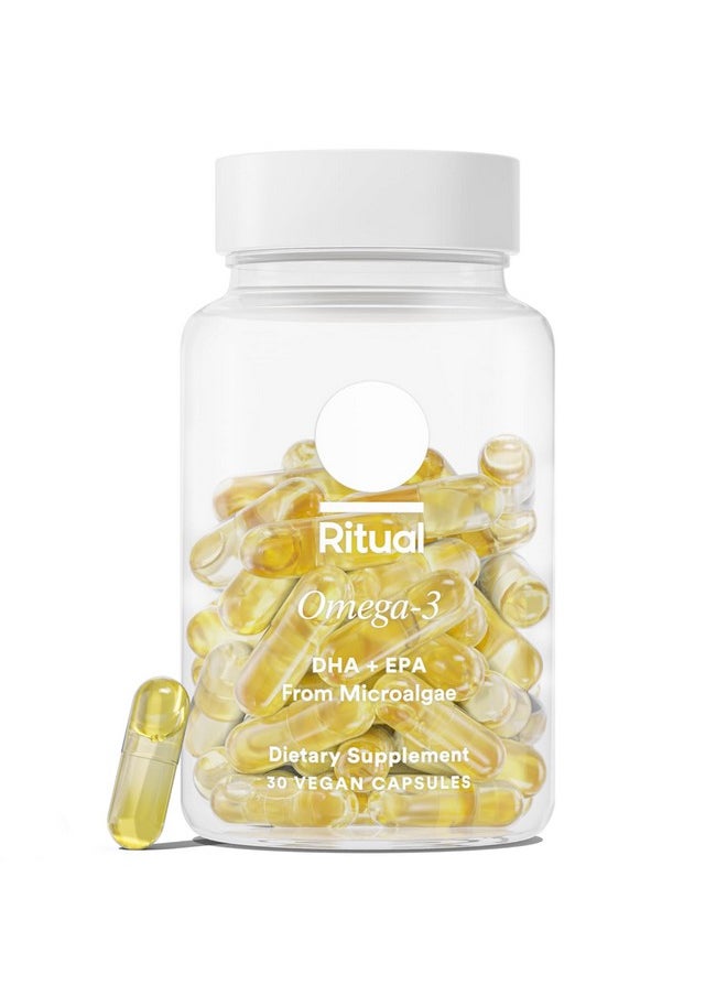 Ritual - Ritual Omega 3 - Vegan - Science-Backed Dose of DHA & EPA Fatty Acids in 2:1 Ratio, Bioavailable, Brain and Heart Health Support, Minimal Burp-Back, Sustainably Sourced Microalgae, 30 Day Supply - Image 1