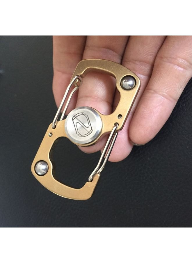Generic - Multifunctional Fingertip Gyro Keychain Decompression Educational Toy Bottle Opener Edc Tool-Color:Silver - Image 1