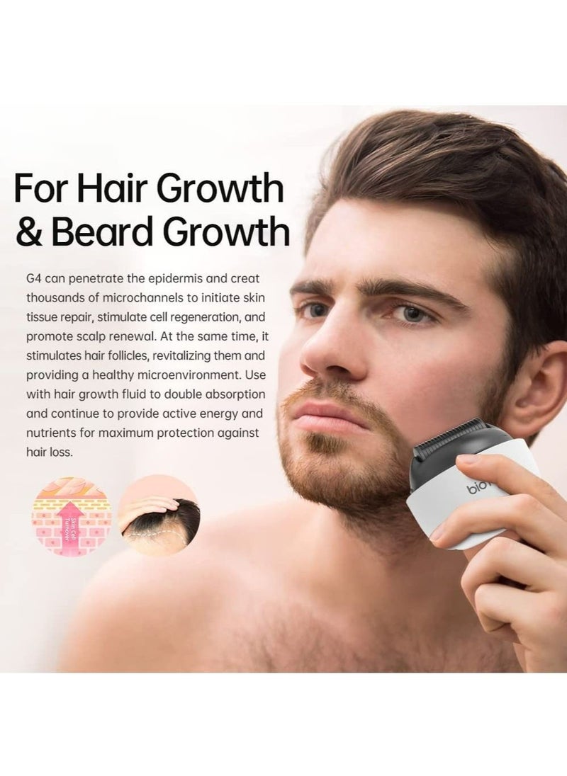 Bio Roller - Derma Face Roller Microneedle Facial Skin Care Massage Tool 1200 Pins Titanium Micro-Needle Roller for Body Hair Beard Growth Acne Scar Wrinkles Stretch Marks 0.5mm - Image 1