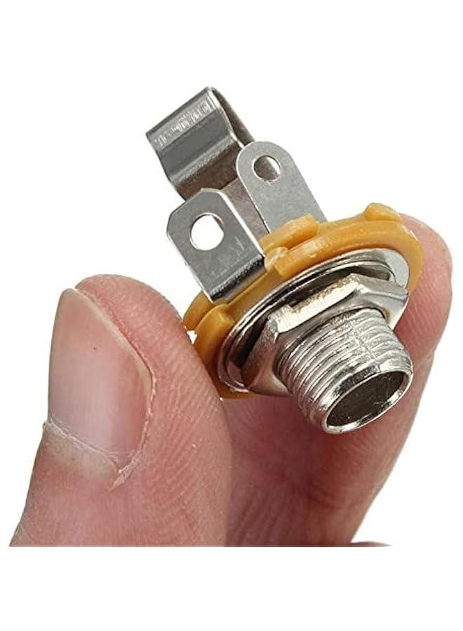 10pcs 1/4 Inch Guitar Input Jack, 6.35mm Mono Input Jack Plug Socket, Output Jack Plug Socket For Electric Guitar Bass  - Image 4