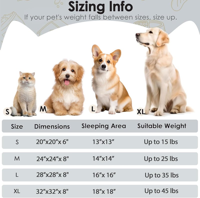 Hoewina Dogs Bed for Small Dogs, Anti-Anxiety Washable Round Bed (Dark Grey, 24.0" L x 24.0" W x 8.0" Th) - Image 2
