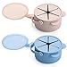 vaanshie Silicone No Spill Snack Cups for Toddlers Portable Baby Snack Cup Containers with Dustproof Lid DishwasherFriendly Toddler Spill Proof Cups Without BPA Lead or Phthalates Blue and Pink - Image 2