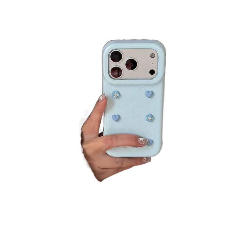 Drop Protection iPhone 15 Pro Silicone for iPhone 15 15 Plus 15 Pro 15 Pro Max with Cartoon and Anti Slip Grip in Blue - Image 1