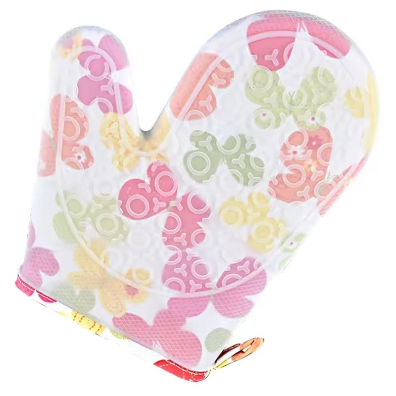 ONPRIX Onprix 1pcs Silicone Oven Mitts Gloves with Hanging Loop Heat Resistant BBQ Gloves Grilling Baking Cooking Waterproof Non Slip Pot Holder GlovesMulti  - Image 5