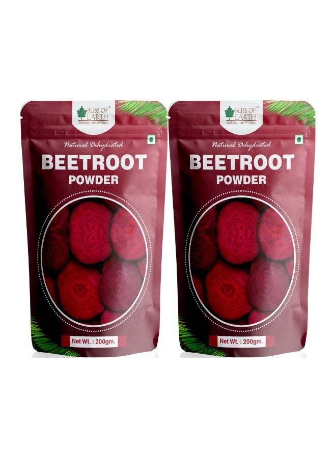 بليس اوف ايرث مسحوق جذر الشمندر 200 جرام لعصير تناول بشرة الوجه وتبييض بشرة الوجه الطبيعي مسحوق تشوكوندار المجفف عبوة من قطعتين - Image 1