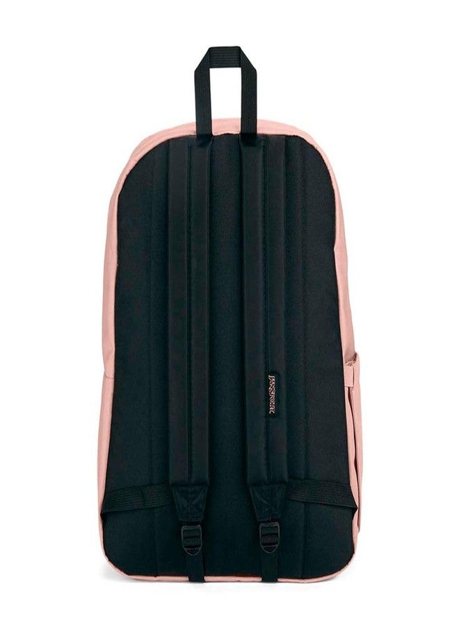جان سبورت حقيبة ظهر JanSport Superbreak Plus - حقيبة مدرسية، أو للعمل، أو للسفر، أو لحمل الكمبيوتر المحمول، مزودة بجيب لزجاجة الماء، لون وردي ضبابي، مقاس واحد - Image 3