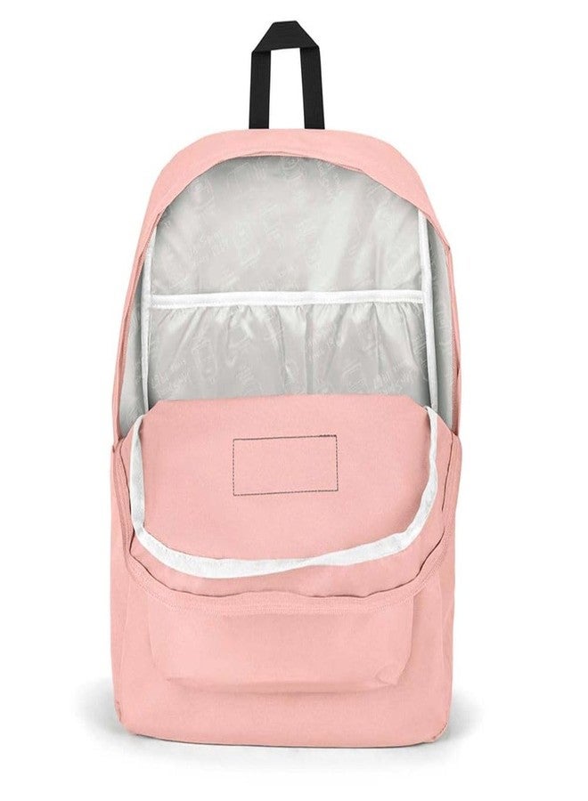 جان سبورت حقيبة ظهر JanSport Superbreak Plus - حقيبة مدرسية، أو للعمل، أو للسفر، أو لحمل الكمبيوتر المحمول، مزودة بجيب لزجاجة الماء، لون وردي ضبابي، مقاس واحد - Image 4