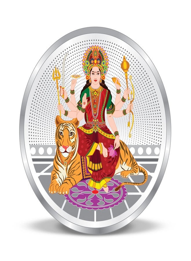 ACPL Precious Moments BIS Hallmarked Silver Coin Goddess Durga Mata 10 gm 999 pure - Image 1