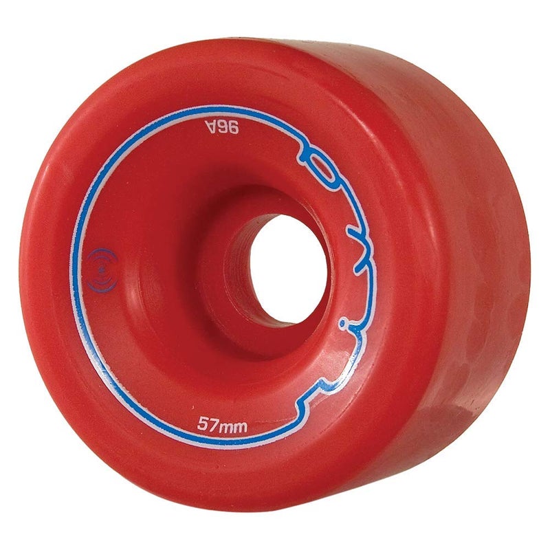 Riedell Riva Wheels - Quad Roller Skate Wheels - 4 Pack of 32mm x 57mm 96A Wheels | Red - Image 1