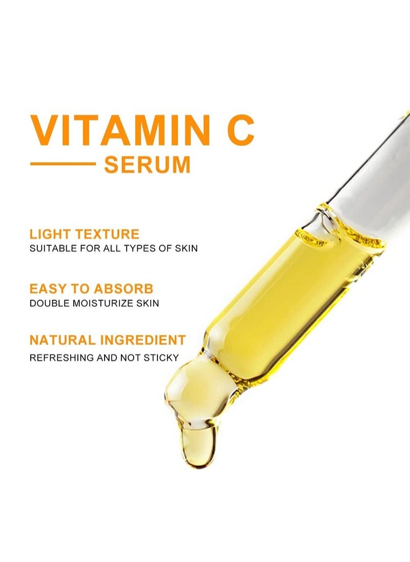 MOOYAM Vitamin C Face Serum - Anti-Aging Whitening Serum, Dark Spot Corrector, Fine Lines and Wrinkles with Hyaluronic Acid，Vitamin E - Anti-Wrinkle,Dark Circles, Age Spots, Pore Cleanser, Acne Scars  - Image 4